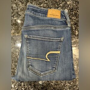 American Eagle Outfitters Skinny Dark Blue Denim Jeans Size 6